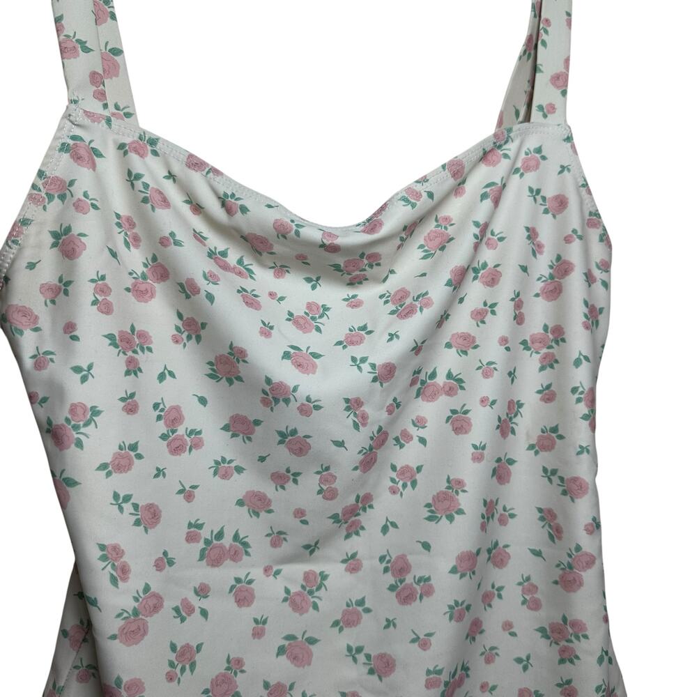 Reformation Eliza One Piece White Floral Swimsuit M EUC Romantic Cottagecore - Picture 4 of 14